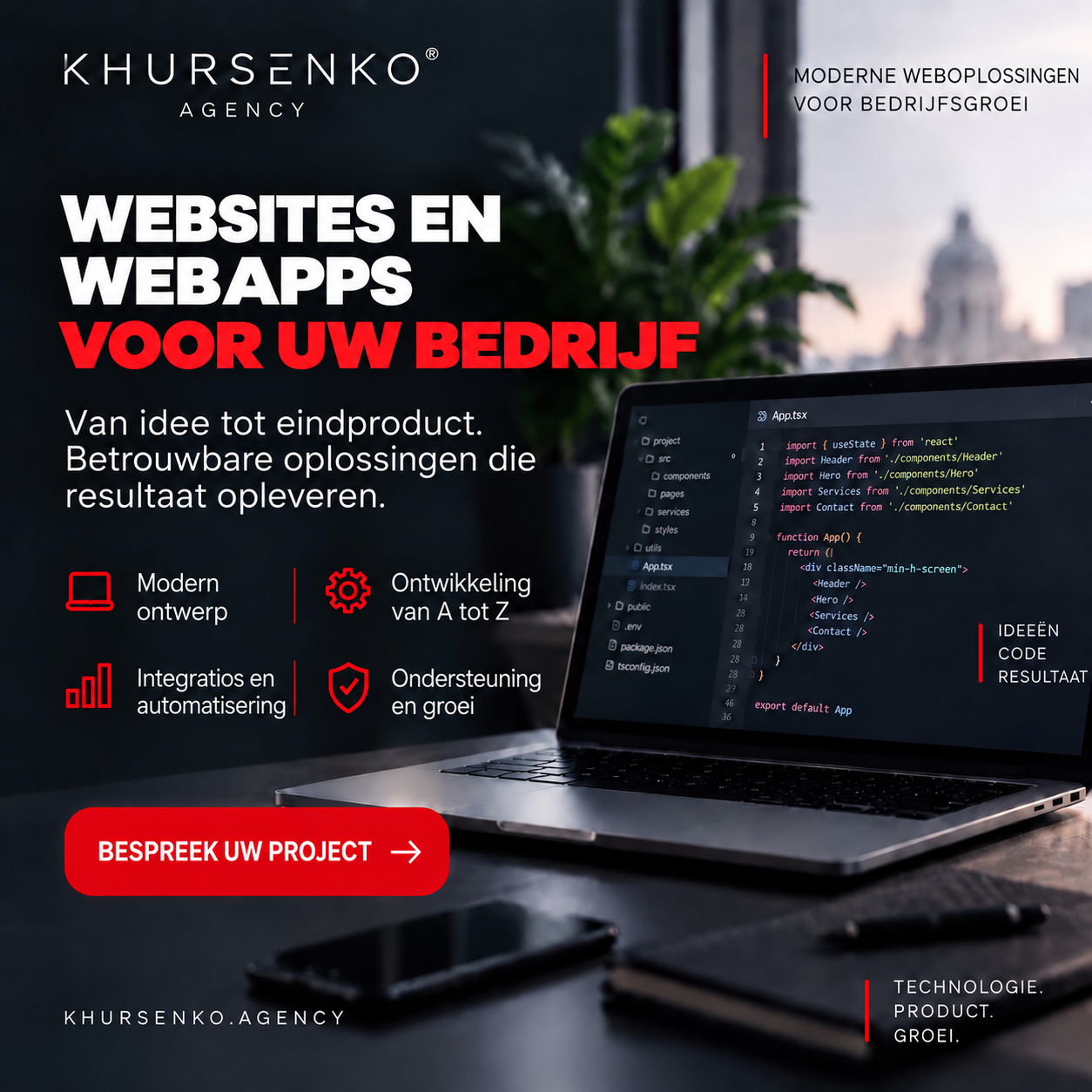 Websites en webapps voor uw bedrijf